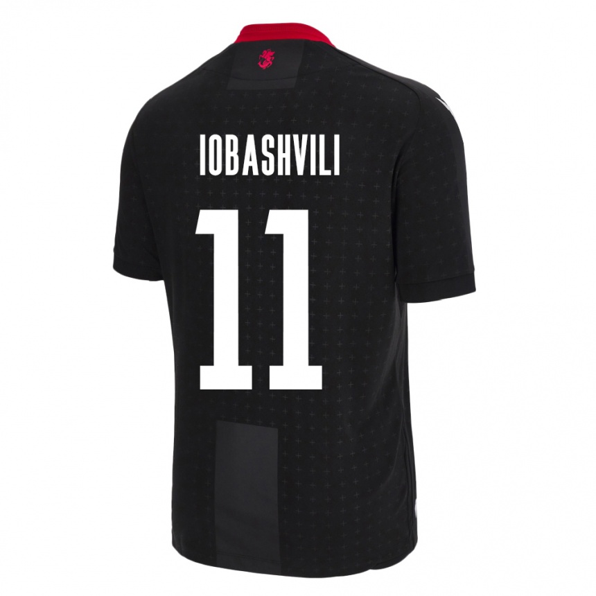 Kids Football Georgia Jaduli Iobashvili #11 Black Away Jersey 24-26 T-Shirt Canada