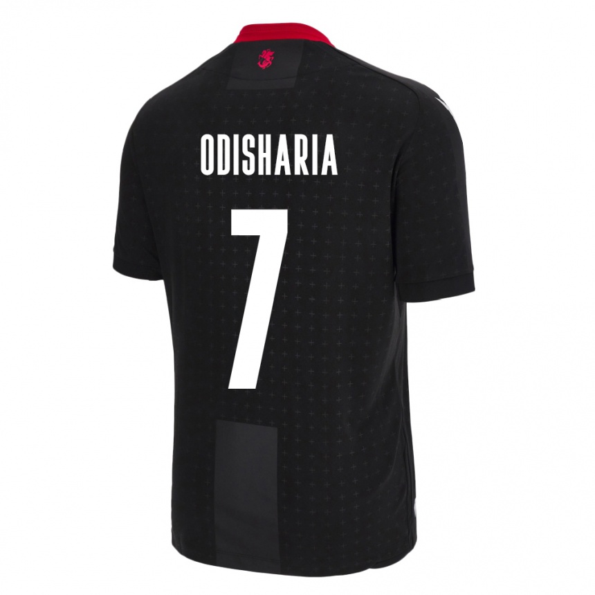 Kids Football Georgia Lasha Odisharia #7 Black Away Jersey 24-26 T-Shirt Canada