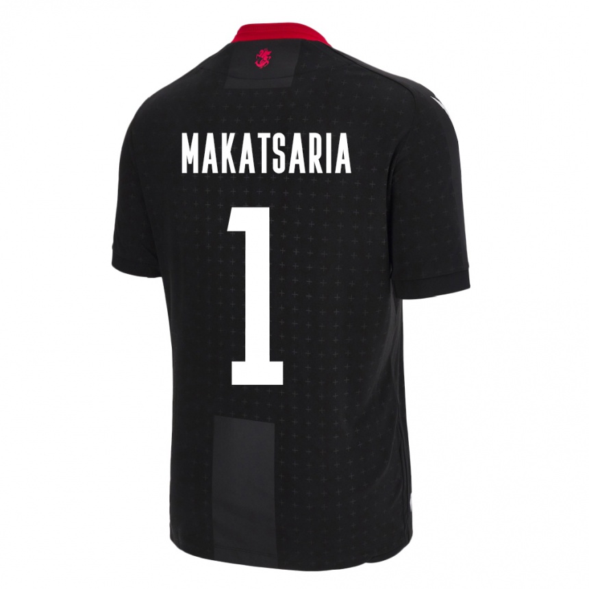 Kids Football Georgia Mikheil Makatsaria #1 Black Away Jersey 24-26 T-Shirt Canada