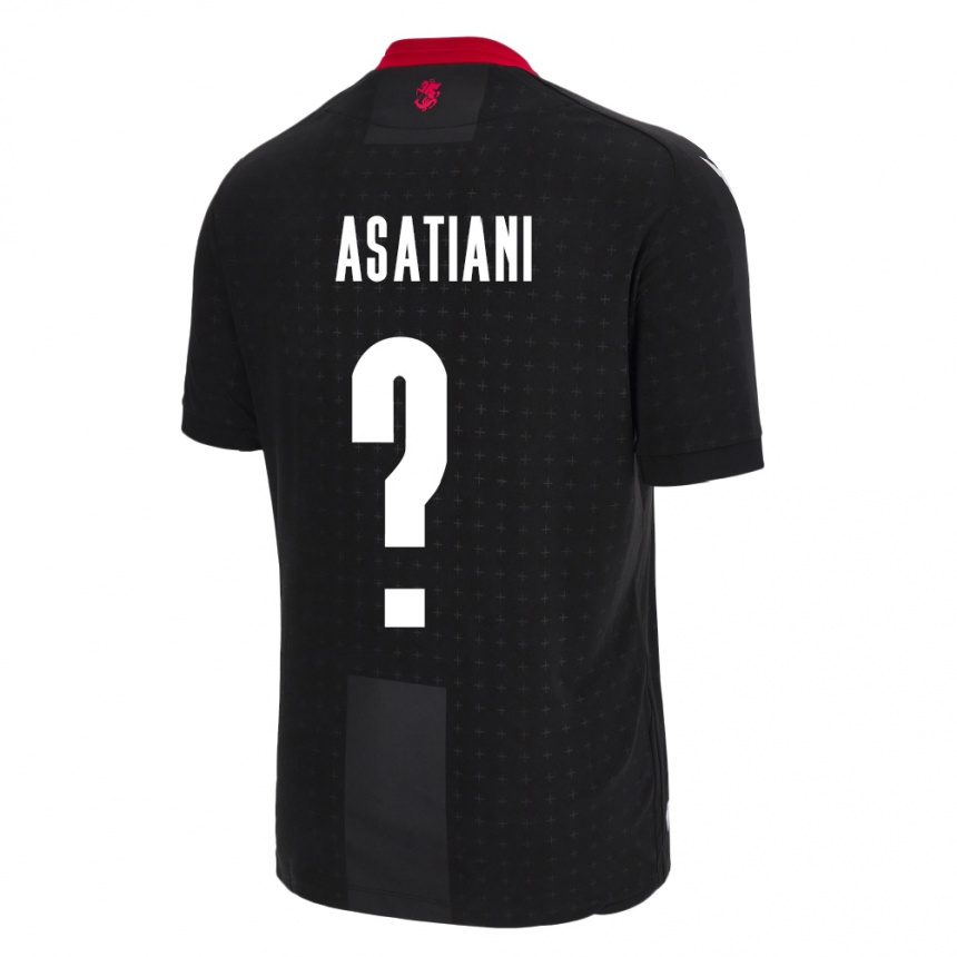 Kids Football Georgia Davit Asatiani #0 Black Away Jersey 24-26 T-Shirt Canada