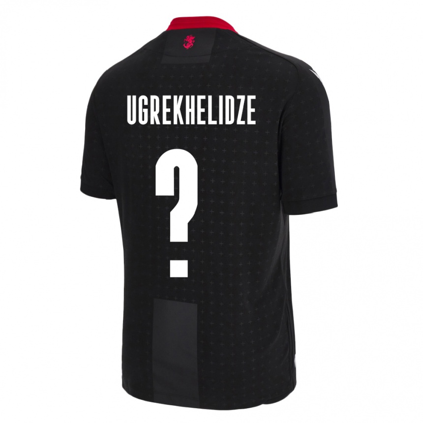 Kids Football Georgia Luka Ugrekhelidze #0 Black Away Jersey 24-26 T-Shirt Canada