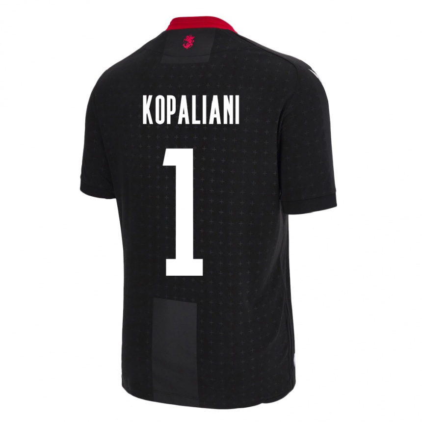 Kids Football Georgia Soso Kopaliani #1 Black Away Jersey 24-26 T-Shirt Canada