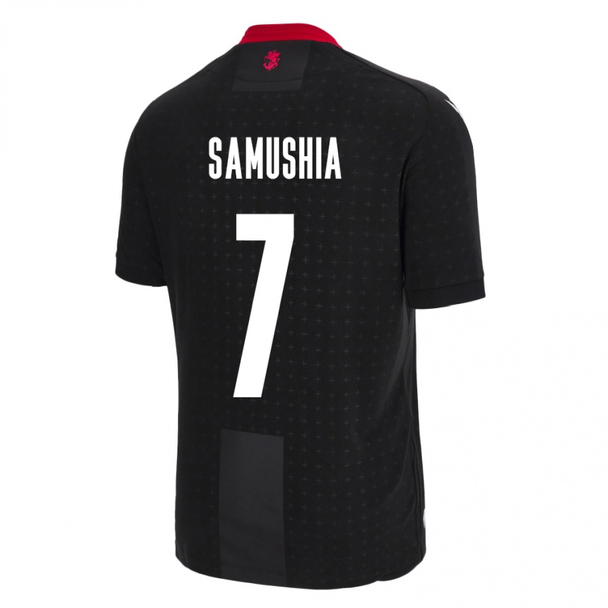 Kids Football Georgia Saba Samushia #7 Black Away Jersey 24-26 T-Shirt Canada