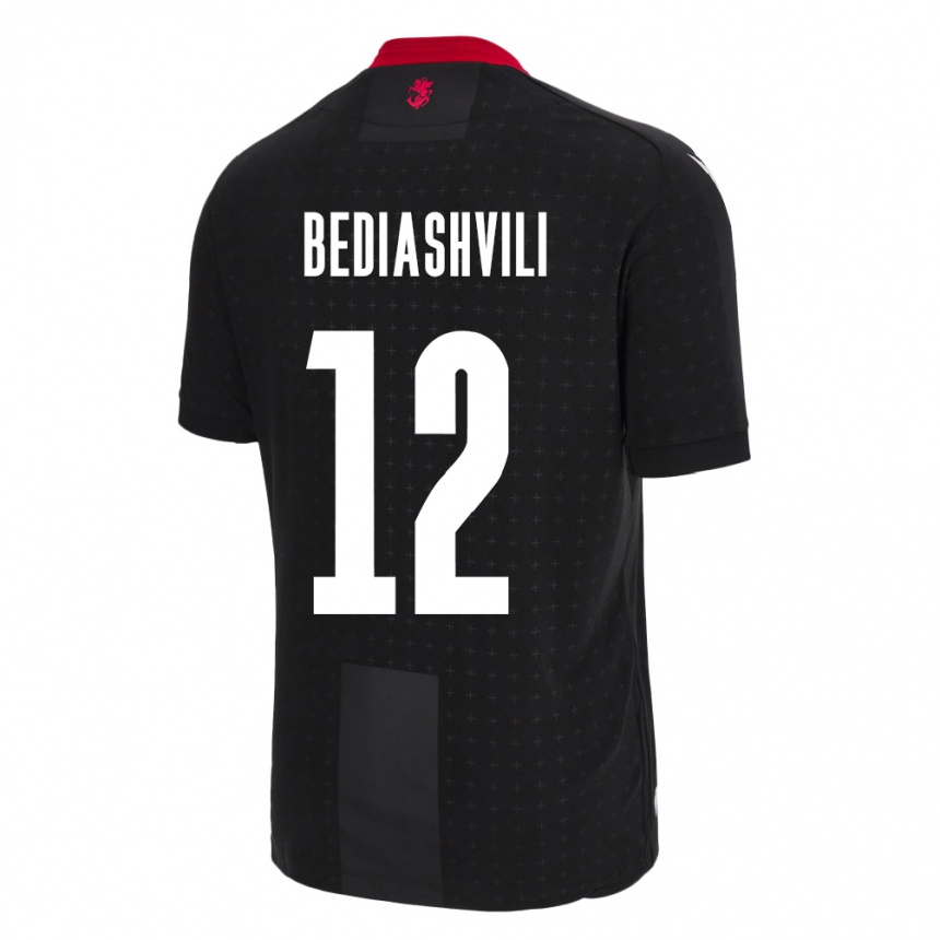 Kids Football Georgia Giorgi Bediashvili #12 Black Away Jersey 24-26 T-Shirt Canada