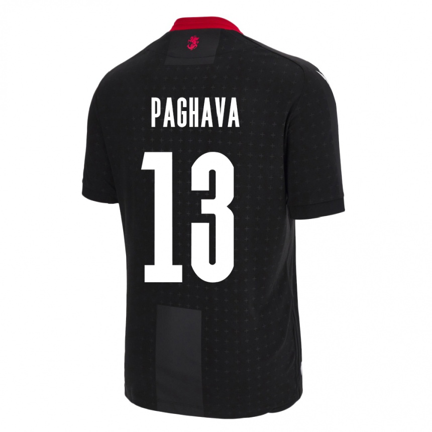 Kids Football Georgia Davit Paghava #13 Black Away Jersey 24-26 T-Shirt Canada