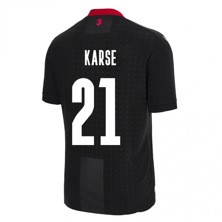 Kids Football Georgia Karse #21 Black Away Jersey 24-26 T-Shirt Canada