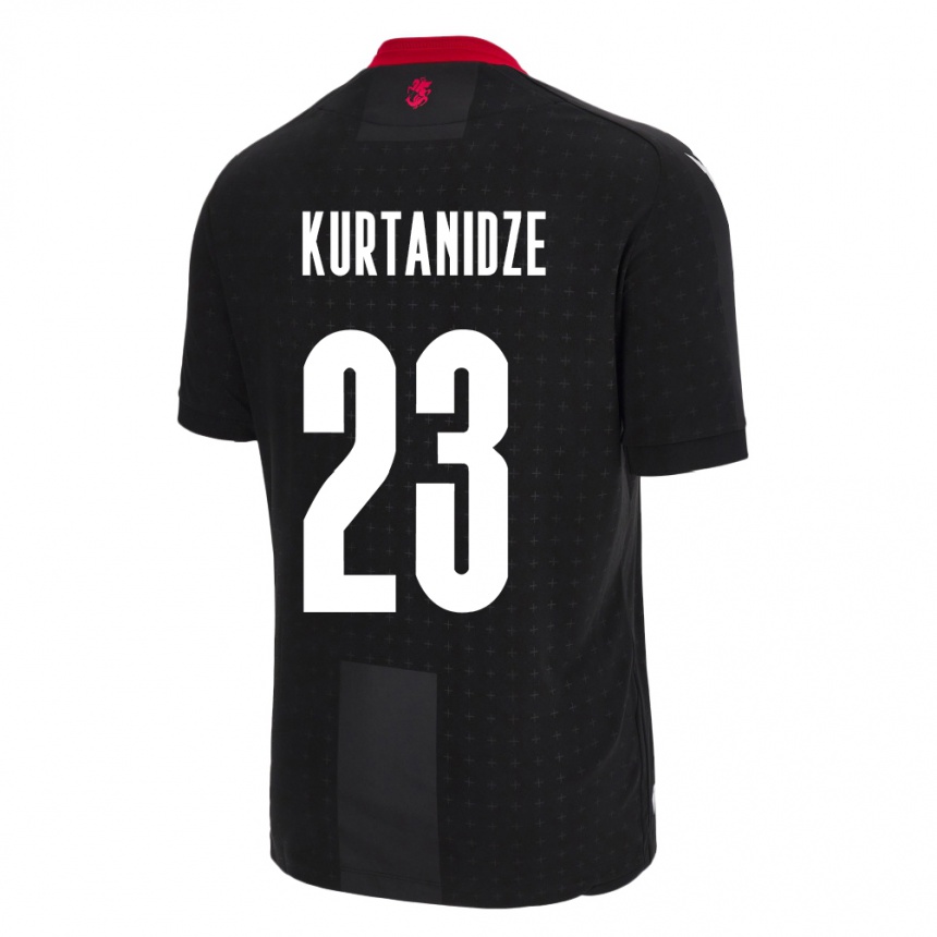 Kids Football Georgia Revaz Kurtanidze #23 Black Away Jersey 24-26 T-Shirt Canada