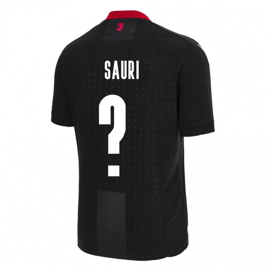 Kids Football Georgia Mate Sauri #0 Black Away Jersey 24-26 T-Shirt Canada