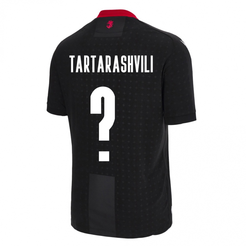 Kids Football Georgia Saba Tartarashvili #0 Black Away Jersey 24-26 T-Shirt Canada