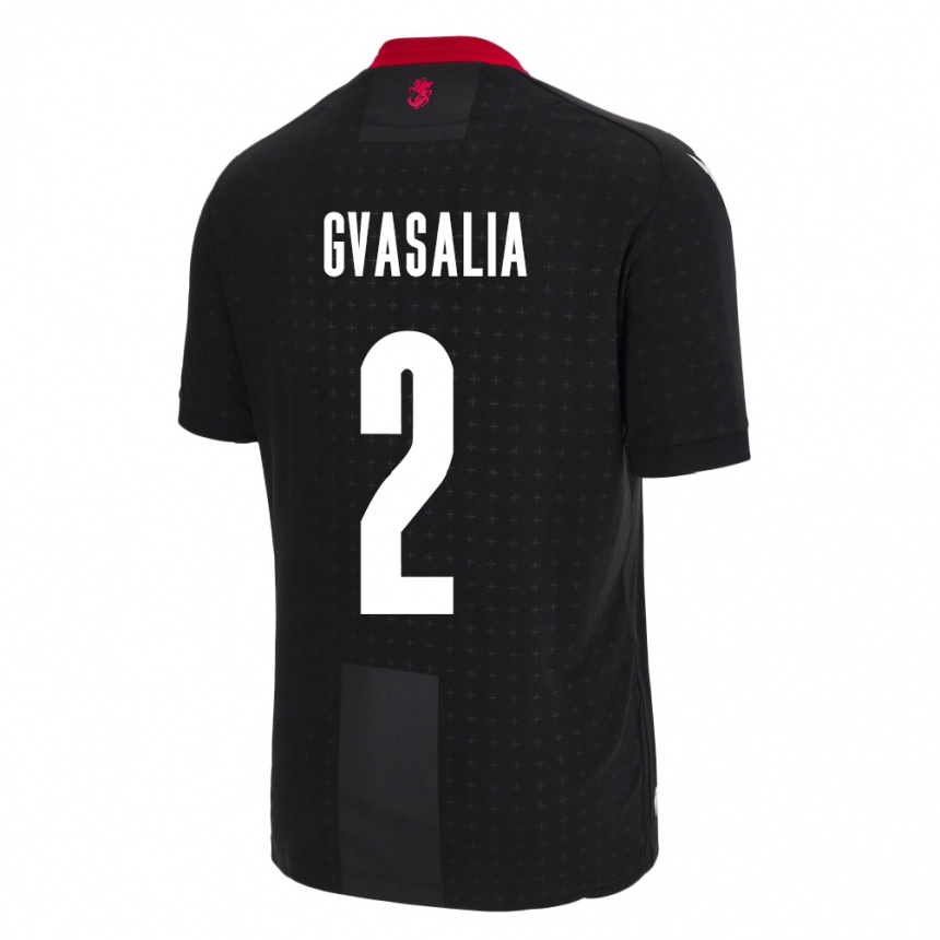 Kids Football Georgia Giorgi Gvasalia #2 Black Away Jersey 24-26 T-Shirt Canada