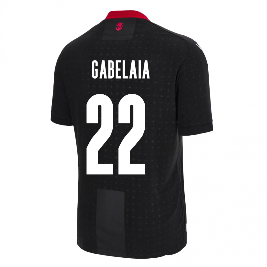 Kids Football Georgia Svetalna Gabelaia #22 Black Away Jersey 24-26 T-Shirt Canada