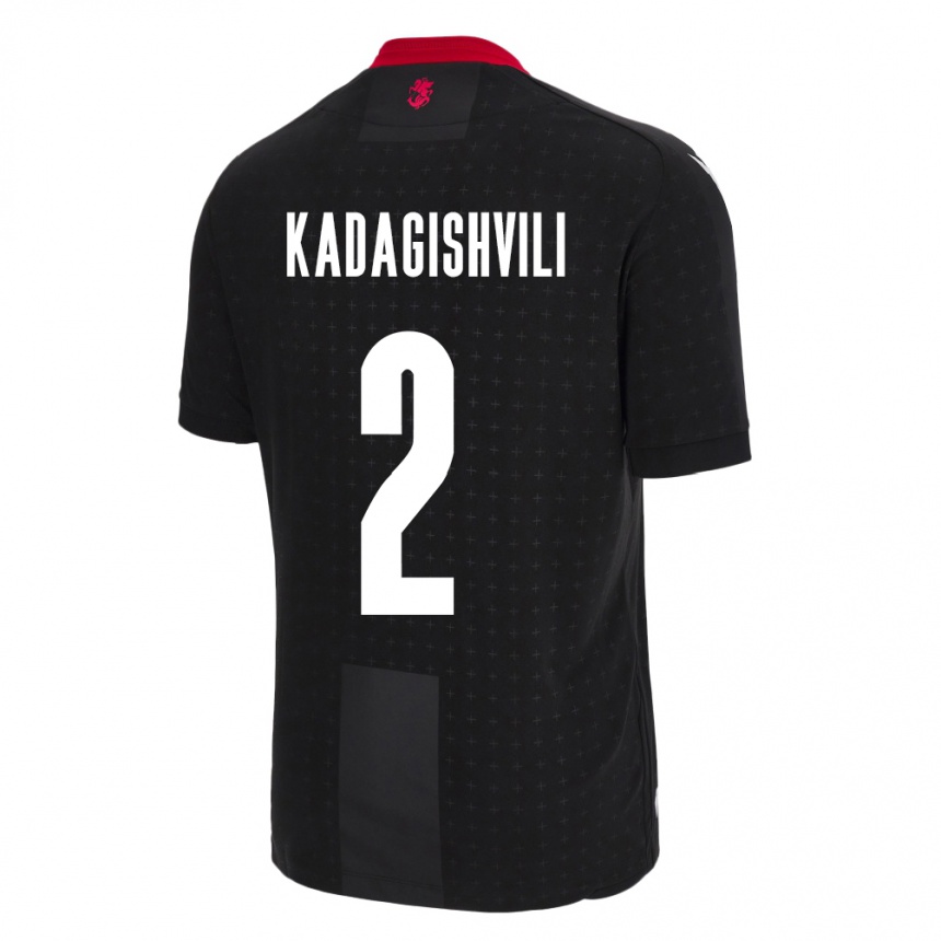 Kids Football Georgia Gvantsa Kadagishvili #2 Black Away Jersey 24-26 T-Shirt Canada