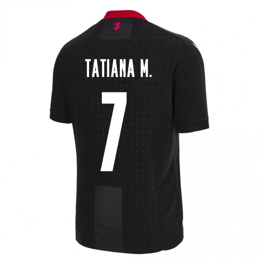 Kids Football Georgia Tatiana Matveeva #7 Black Away Jersey 24-26 T-Shirt Canada