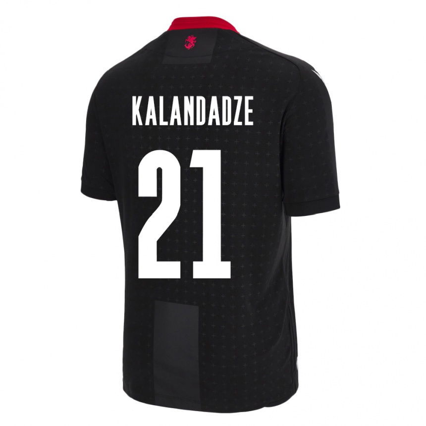 Kids Football Georgia Mariam Kalandadze #21 Black Away Jersey 24-26 T-Shirt Canada