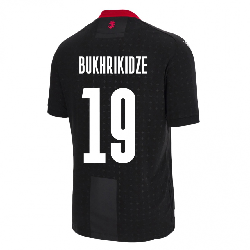 Kids Football Georgia Nino Bukhrikidze #19 Black Away Jersey 24-26 T-Shirt Canada