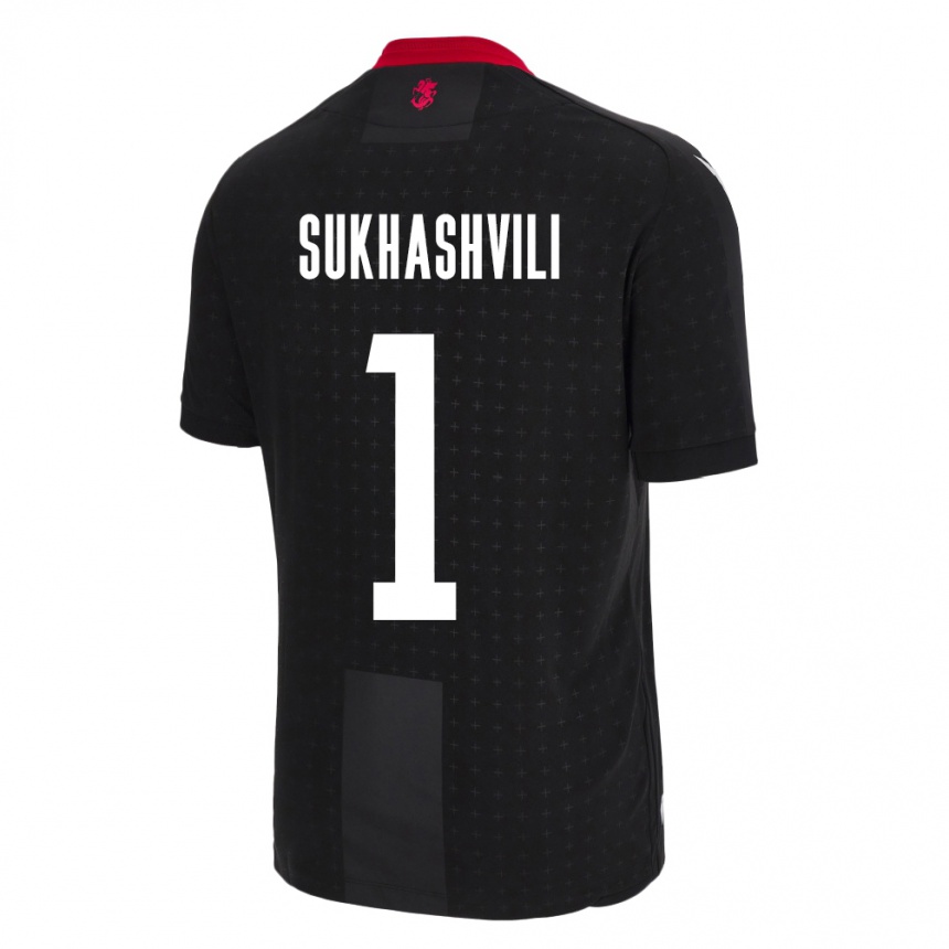 Kids Football Georgia Teona Sukhashvili #1 Black Away Jersey 24-26 T-Shirt Canada