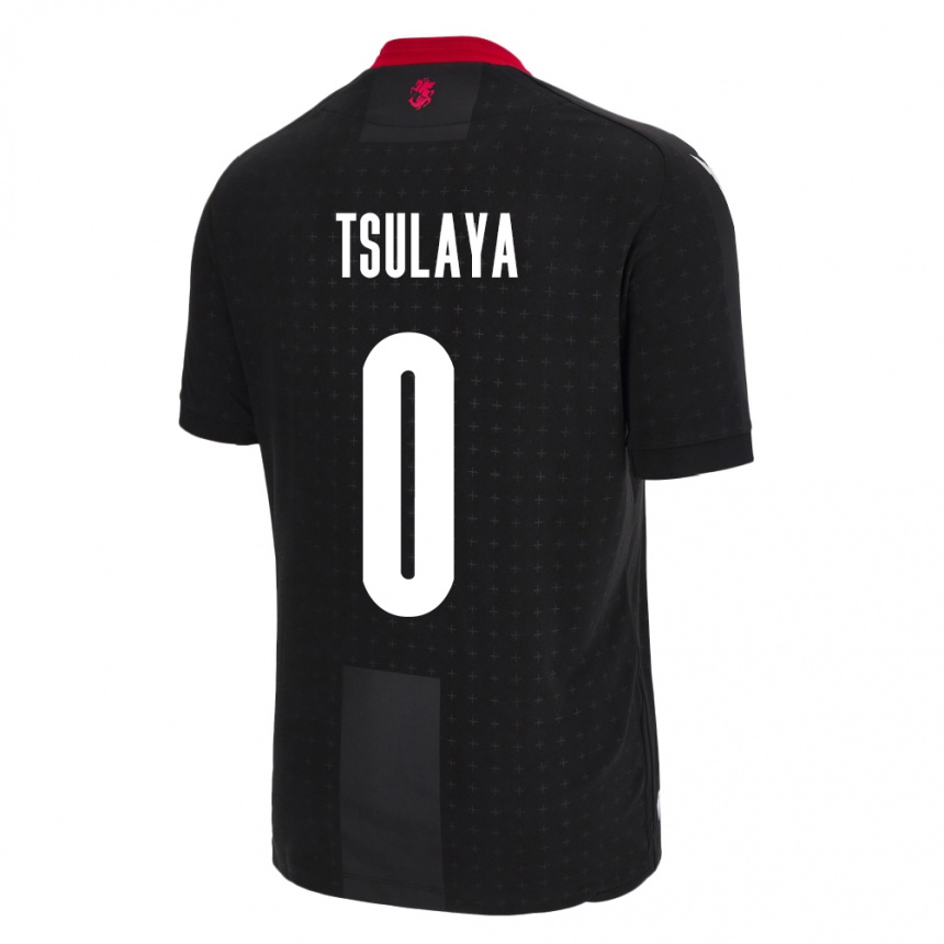 Kids Football Georgia Ana Tsulaya #0 Black Away Jersey 24-26 T-Shirt Canada