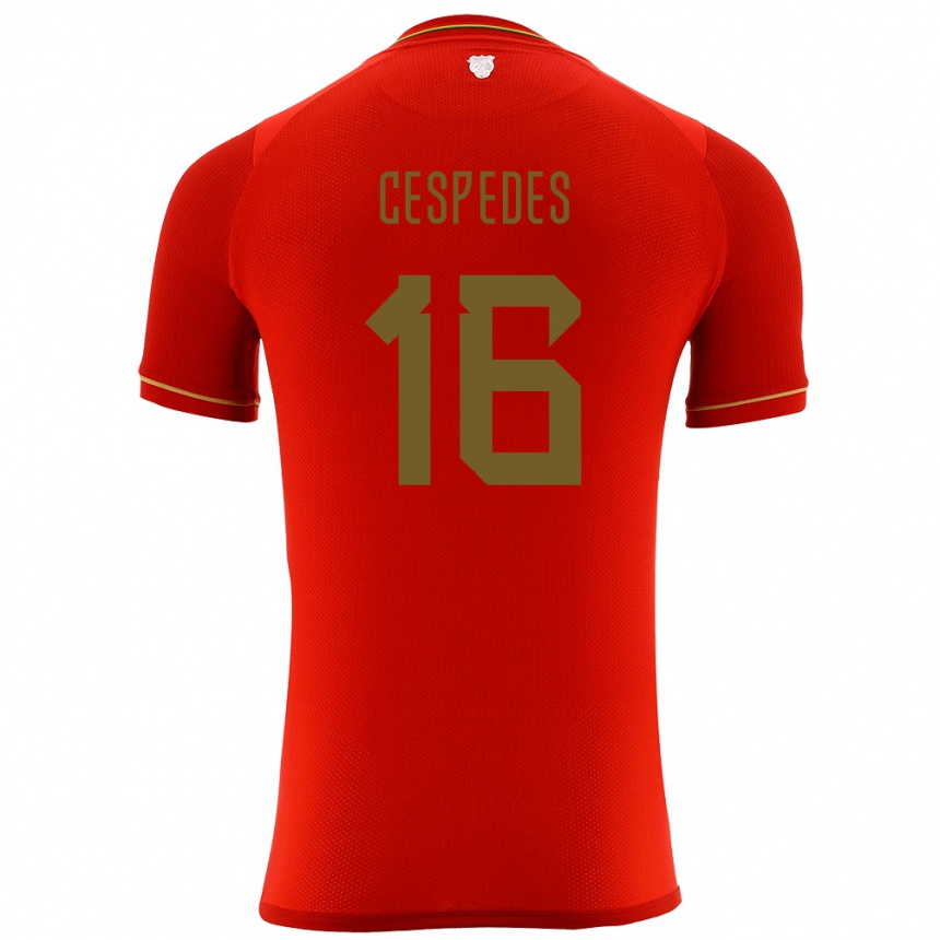 Kids Football Bolivia Boris Céspedes #16 Red Away Jersey 24-26 T-Shirt Canada