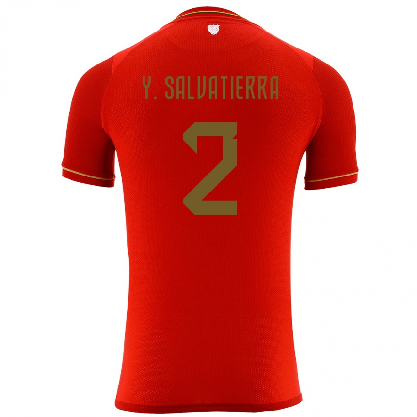 Kids Football Bolivia Yuditaz Jimena Salvatierra #2 Red Away Jersey 24-26 T-Shirt Canada