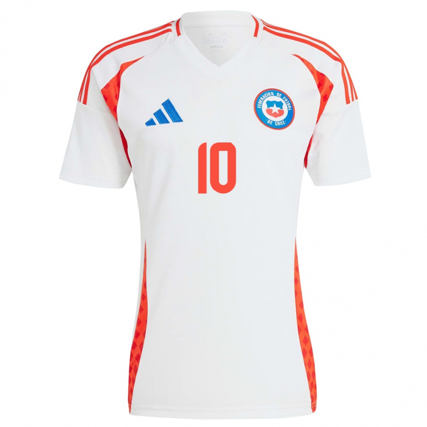 Kids Football Chile Alexis Sánchez #10 White Away Jersey 24-26 T-Shirt Canada