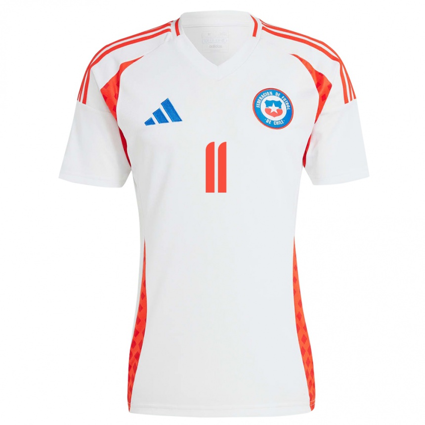 Kids Football Chile Eduardo Vargas #11 White Away Jersey 24-26 T-Shirt Canada