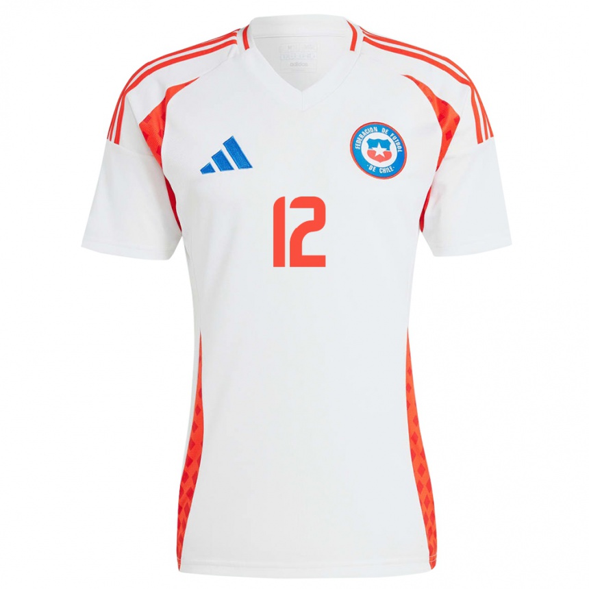 Kids Football Chile Gabriela Bórquez #12 White Away Jersey 24-26 T-Shirt Canada