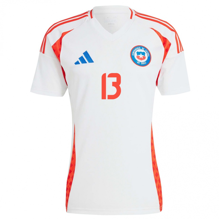 Kids Football Chile Daniel Gutiérrez #13 White Away Jersey 24-26 T-Shirt Canada