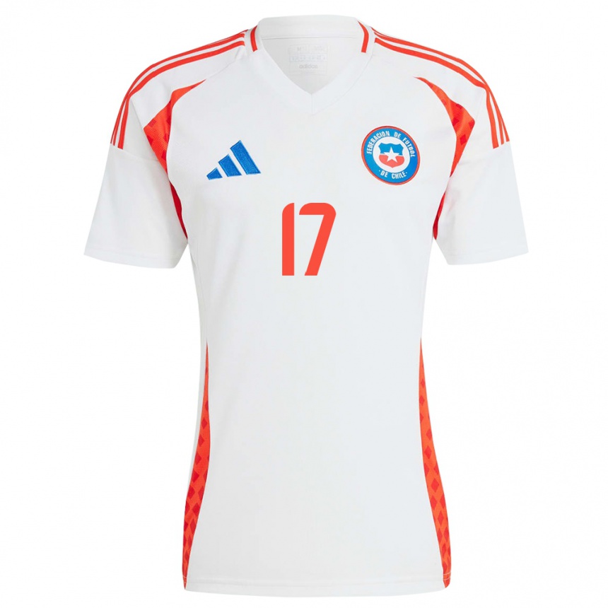 Kids Football Chile Esteban Matus #17 White Away Jersey 24-26 T-Shirt Canada