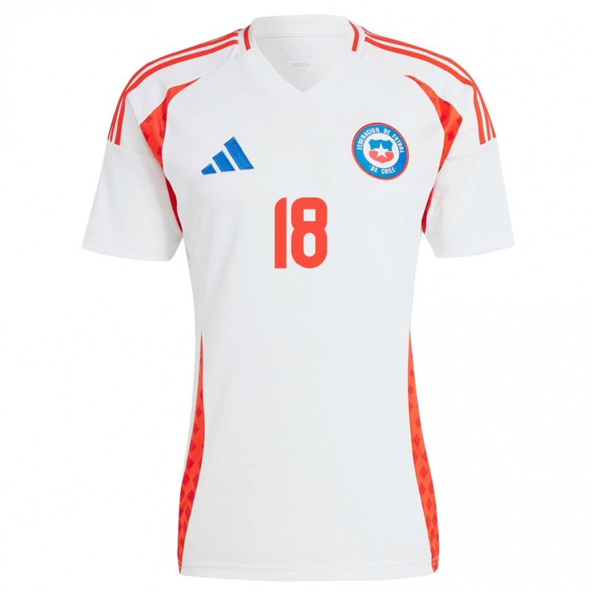 Kids Football Chile Oliver Ramis #18 White Away Jersey 24-26 T-Shirt Canada