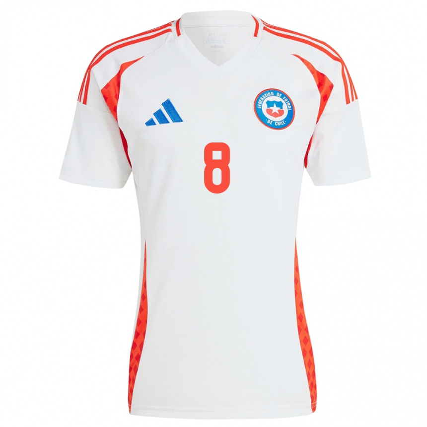 Kids Football Chile Alexander Aravena #8 White Away Jersey 24-26 T-Shirt Canada