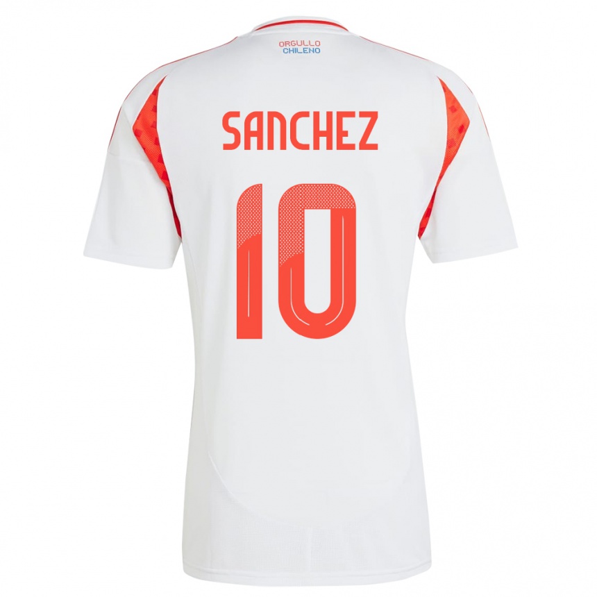 Kids Football Chile Alexis Sánchez #10 White Away Jersey 24-26 T-Shirt Canada