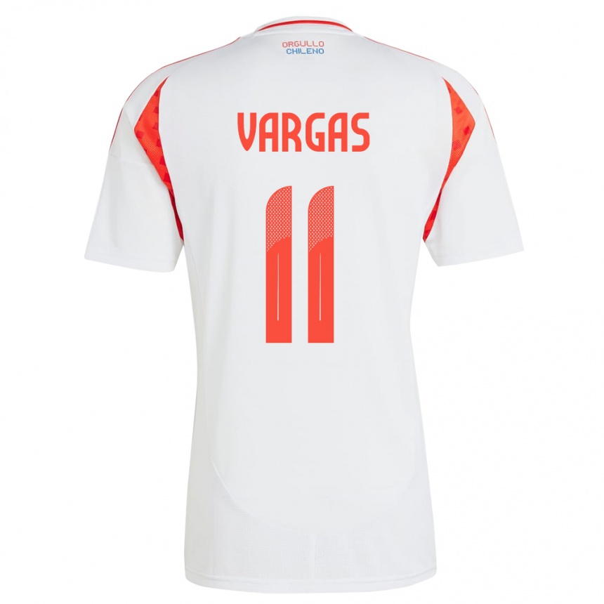 Kids Football Chile Eduardo Vargas #11 White Away Jersey 24-26 T-Shirt Canada