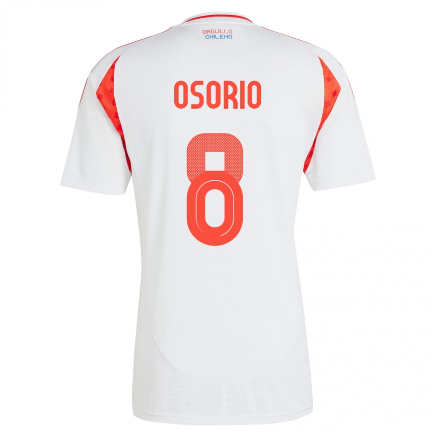 Kids Football Chile Darío Osorio #8 White Away Jersey 24-26 T-Shirt Canada