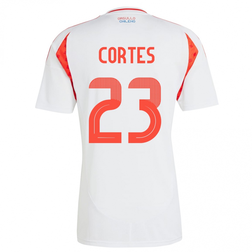 Kids Football Chile Brayan Cortés #23 White Away Jersey 24-26 T-Shirt Canada