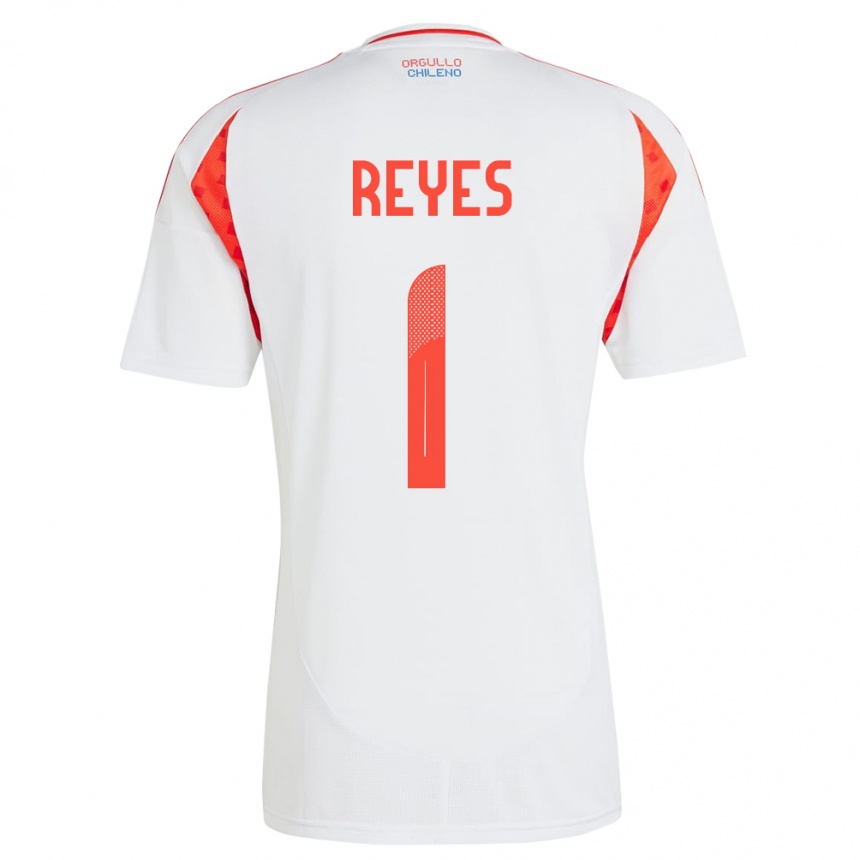 Kids Football Chile Vicente Reyes #1 White Away Jersey 24-26 T-Shirt Canada