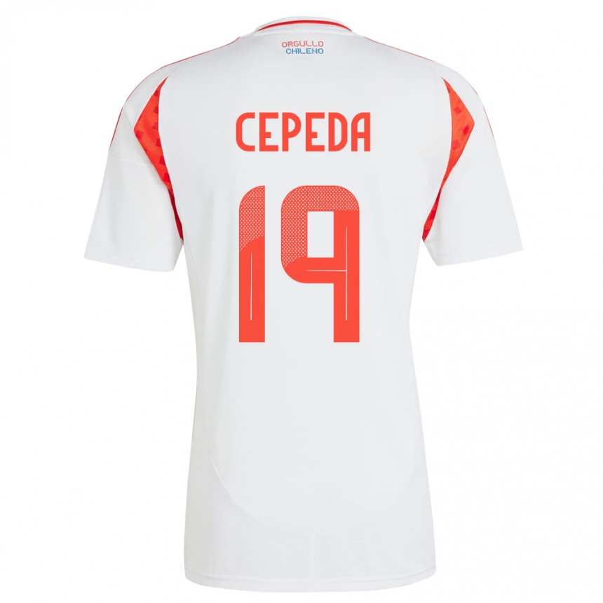 Kids Football Chile Lucas Cepeda #19 White Away Jersey 24-26 T-Shirt Canada