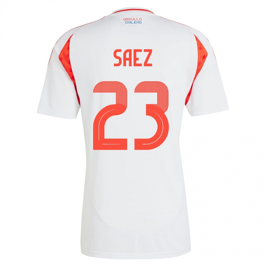 Kids Football Chile Ignacio Sáez #23 White Away Jersey 24-26 T-Shirt Canada