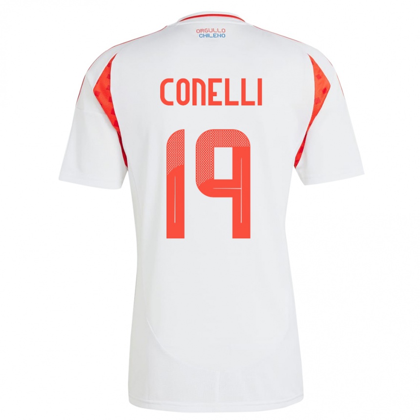 Kids Football Chile Vicente Conelli #19 White Away Jersey 24-26 T-Shirt Canada