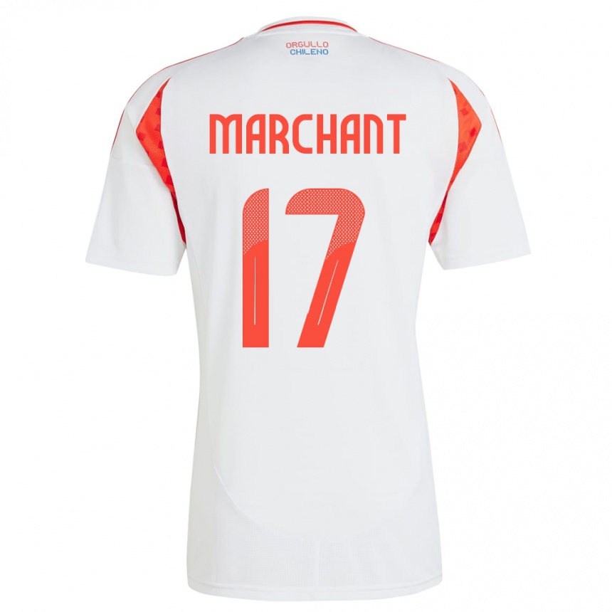 Kids Football Chile Francisco Marchant #17 White Away Jersey 24-26 T-Shirt Canada