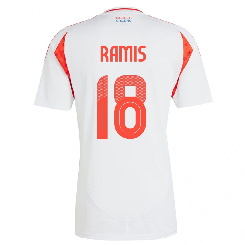 Kids Football Chile Oliver Ramis #18 White Away Jersey 24-26 T-Shirt Canada