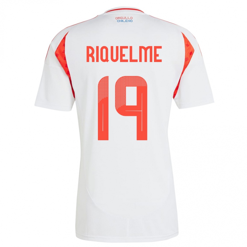 Kids Football Chile Benjamín Riquelme #19 White Away Jersey 24-26 T-Shirt Canada