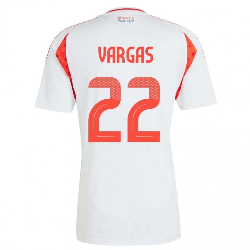 Kids Football Chile Diego Vargas #22 White Away Jersey 24-26 T-Shirt Canada