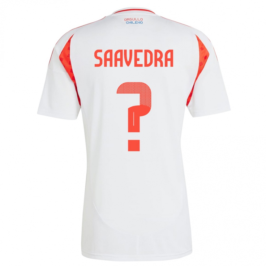 Kids Football Chile Danilo Saavedra #0 White Away Jersey 24-26 T-Shirt Canada