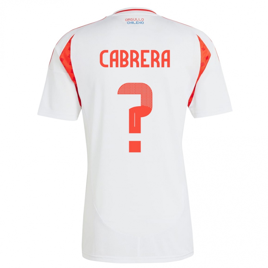 Kids Football Chile Vicente Cabrera #0 White Away Jersey 24-26 T-Shirt Canada