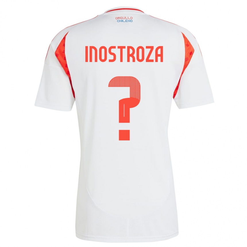 Kids Football Chile Fernando Inostroza #0 White Away Jersey 24-26 T-Shirt Canada