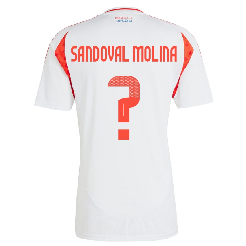 Kids Football Chile Mario Sandoval Molina #0 White Away Jersey 24-26 T-Shirt Canada