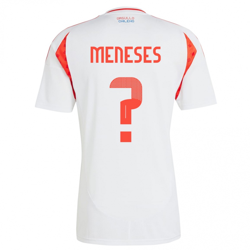 Kids Football Chile Joaquín Meneses #0 White Away Jersey 24-26 T-Shirt Canada