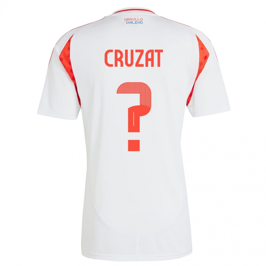 Kids Football Chile Ignacio Cruzat #0 White Away Jersey 24-26 T-Shirt Canada