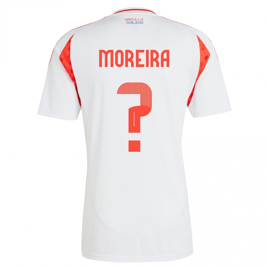 Kids Football Chile Vicente Moreira #0 White Away Jersey 24-26 T-Shirt Canada