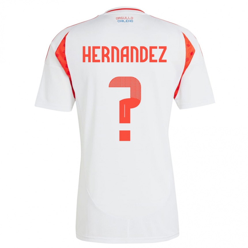 Kids Football Chile Camilo Hernández #0 White Away Jersey 24-26 T-Shirt Canada